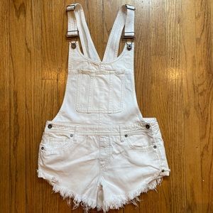 Free People Summer Babe Overall Shorts